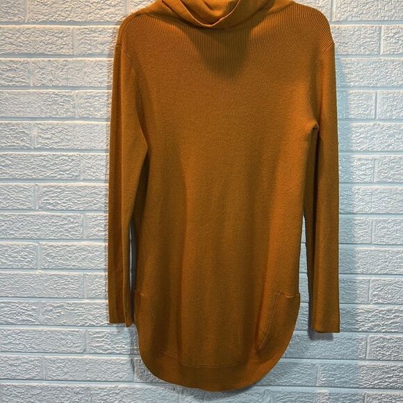 Cyrus Mustard/Gold Cowl Neck Sweater Size Large - Picture 12 of 12